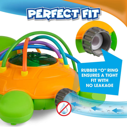 Chuchik Water Sprinkler for Kids - Backyard Spinning Turtle Toy, Summer Splashing Fun, Attaches to Garden Hose