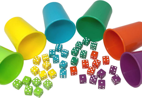6 Sets, 6 20 2-4 8+) Regal Games - Farkle Fiesta Classic Dice Game w/ Colored Dice Convenient Dice Cups for Easy