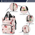 PaChyLuu Backpack Lady Bugs on Pink Diaper Bag Waterproof Travel Baby Bag with Stroller Straps Large Capacity Multi