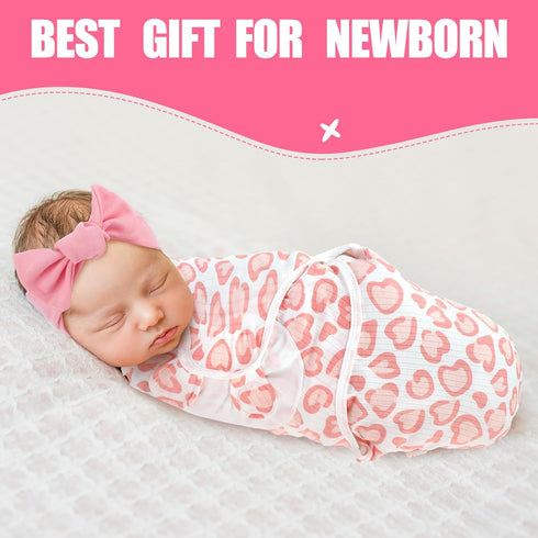 4 Pack Set Newborn Preemie Swaddle with Headband Premature Swaddle Blanket Baby Clothes for Nicu Newborn Boys