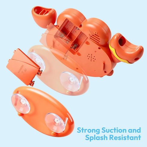 lalalark 2-4, Baby Bath Toys for Toddlers Crab Bubble Machine with Music, LED Lights, Light Up Bath Toys for Kids