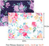 2 Pack, 13"x 18" 14"x19", 100% Toddler Pillowcase Purple Flower Kids Pillow Cover for Sleeping, Fit Sized Or Silky Soft