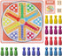 20 Inches Ludo Board Game for 2-6 Players, Ludo & Parcheesi, Family Gathering & Party Night (Instruction Included)