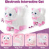 3 4 5 6 7 8 G.C Cat Toys for Kids Girls, Electronic Interactive Stuffed Cat Walk Meow and Wag Tail with Stroller Pet