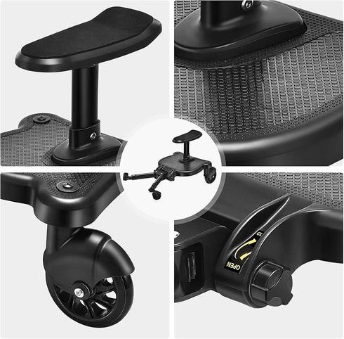 Leefngsun 55lbs Universal Stroller Board Buggy Board with Detachable Seat, Stroller Glider Board Suitable for Most