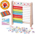 Wooden Abacus for Kids, Math Manipulatives Learning Clock for 5-8 Year Olds, Montessori Educational Math Toys for