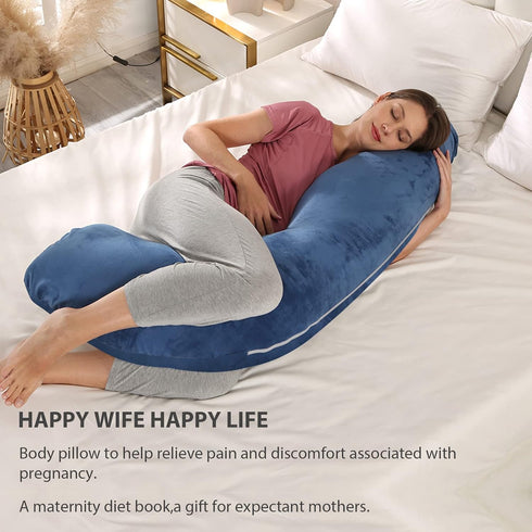 BATTOP Pregnancy Pillows for Sleeping,Body Maternity Pillow with Cooling Washable Cover,Support