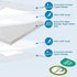 HDJOAPS Pack 38"x26"x1.5" Pack and Play Mattress, Tri-Fold n Play Mattress with Travel Bag, Crib Mattress Pad with Soft