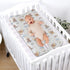 Cute Bear Changing Pad Cover, Cartoon Bear Rainbow Moon Stars Clouds for Boys Girls, Soft Stretchy Fitted Mats 32''x16''