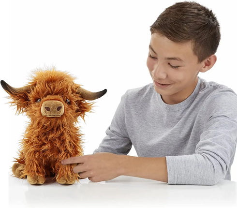 Highland Cows Plush Toy, Stuffed Animal, Cute Scottish Highland Cows, 11 in, Christmas Birthday Present for Adults Boys