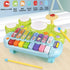 Fisca 3 in 1 Musical Instruments Toys - Electronic Piano Keyboard Xylophone Drum Set for Baby & Toddler