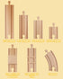 24pcs, Set Set 3+ SainSmart Jr. Wooden Train Track Track Expansion Compatible with All Major Brands Toddler Railway Toy
