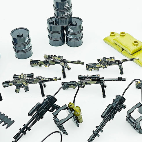 Sendhjurf WW2 Pack Set Set Sets Weapons Military Toy Swat Team Army for Kits,Camouflage Weapon Guns for Minifigure