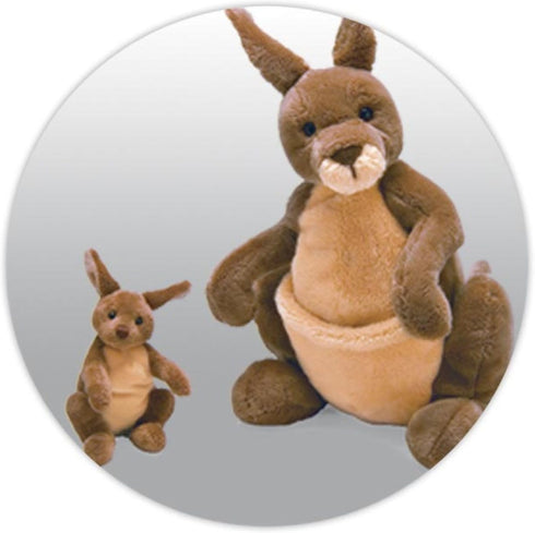 1 10 GUND Jirra Kangaroo with Removable Joey Plush, Stuffed Animal for Ages and Up, Brown