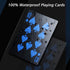 INTEGEAR 2 Decks Plastic Playing Cards - Premium Waterproof Black Playing Poker Cards for Adults
