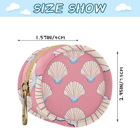 YETTASBIN Seashell Portable Pacifier Holder Case with Metal Hook Buckle & Zipper for Diaper Bag and Stroller, Versatile