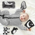High Contrast Baby Tissue Box Toy, Montessori Black and White Sensory Toy for Newborns, 3 Months+