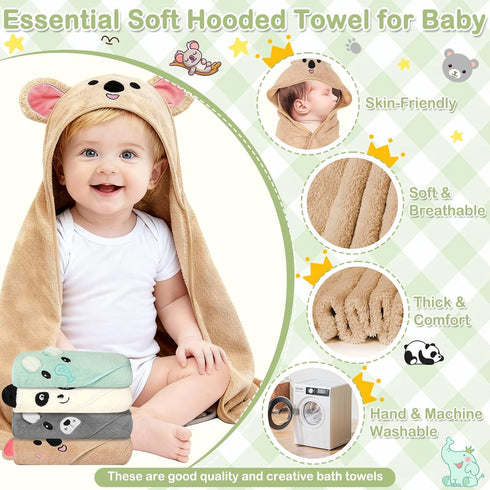 Sublaga 14 Set, 4 32x32 8 2 Set Pcs Baby Towels Washcloths and Baby Bibs Pcs Hooded Bath Towel, Pcs Baby Washcloths