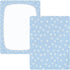 miaozhen 1 Pack 52x28 Cotton Baby Crib Sheets Soft White Daisy Flower Blue Toddler Bed Cover for Nursery para cunas de