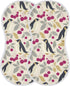 decor gift 4 Pack 22x11in Cotton Burp Cloth Soft Touch Penguin Raspberry Off White washcloths for Unisex