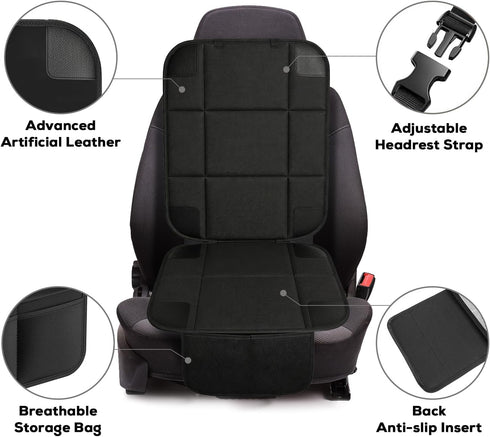 Seat,600D 2 VLM Car Seat Protector for Child Baby Car Waterproof Car Seat Cover with Thick Padding, Non-Slip Backing