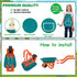 Set Wheelbarrow, Age3+ unanscre Gardening Tool for Kids, with Toddler Watering Can, Spray Bottle, Double Rake, Shovel