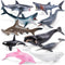 10PCS 5-6" Sea Animal Toys for Toddlers, Bath Ocean Animal Whale Shark