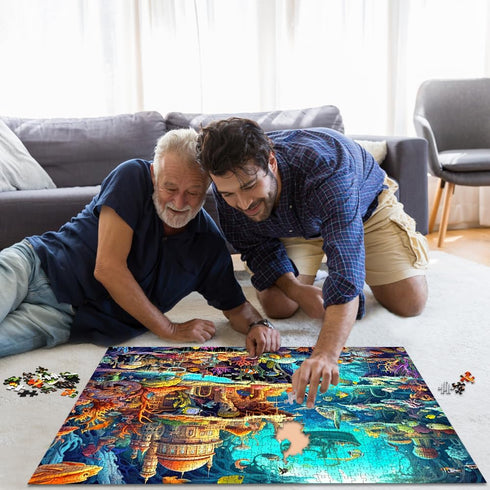 HUADADA 1000 Piece Puzzles for Adults - Whimsical Undersea Fairy Tale, Educational Games for Home Decoration