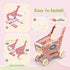 54pcs Playset RedCrab Kids Shopping Cart Toy Supermarket Included Grocery Cart Toy,Credit Card Pretend Fruit Vegetables