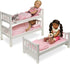 Badger Basket Pink Stripe Convertible Doll Bunk Bed with Storage Baskets & Personalization Kit for 20 inch Dolls