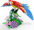 Vziimo Parrot Floral Building Set, MOC Flower and Parrot Collectible Table Art