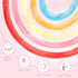 Nursery Rug Round Rainbow Classroom Rug Elementary, Non-Slip Rainbow Rug for Girls Room, Extra Large Learning Carpet