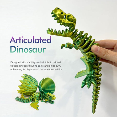 utosday 3D Easter Eggs Filled with Dinosaur Toys, Printed Animals Mystery Crystal Dragon Egg with Articulated