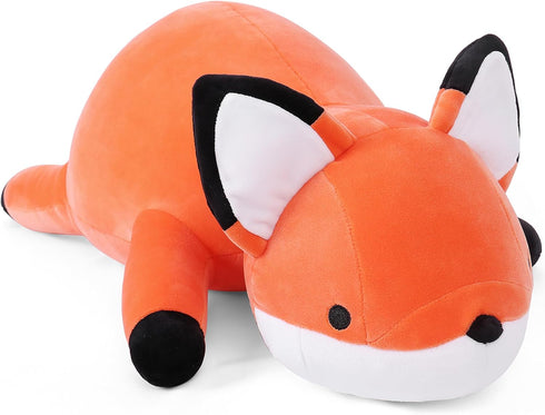 WeBingo Weighted Stuffed Animals, 24" Weighted Fox Plush Toy 4.2 Lb Soft