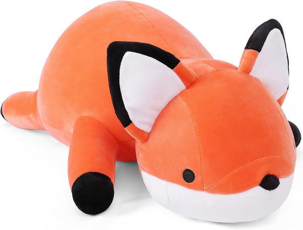 WeBingo Weighted Stuffed Animals, 24" Weighted Fox Plush Toy 4.2 Lb Soft