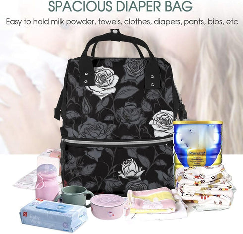 KLOPH Backpack Mommy Pack Diaper Bag Rose gothic Bag Multifunction Travel Maternity Baby Changing Bags