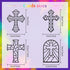 Yeaqee 24 Pack Cross DIY Suncatcher Paper Crafts Easter Crafts for Kids Religious Paper Suncatchers for Sunday School