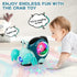 Electronic Crab Toy, Cute Luminous Crab Toys Toddler Crawling Toy with Music and Light Interactive Sensory Toys