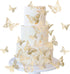 40 PCS Laser 3D Butterfly Cupcake Toppers, Hollow Arts Cake Decorations for Baby Shower Wedding Party Supplies