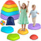 OZMI Balance Stepping Stones for Kids, 5 Pcs Non-Slip Plastic Kit with Storage Bag for Indoor Outdoor Play