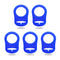 5 Pack Clean Pacifier Clip Silicone Adapter Holder Rings for Pacifier (Food