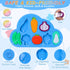 LOMAGTI Baby Bath Toys, Premium Silcone Mold Free Vegetable Bath Toys, Soft Toddlers Floating Bathtub Toy, No Hole Tub