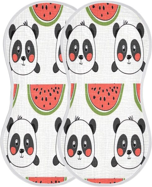YEGAME Set 1 11 22 Inch Muslin Baby Burp Cloths of - Panda Super Absorbent Cotton Burping Rags Soft Baby Washcloths