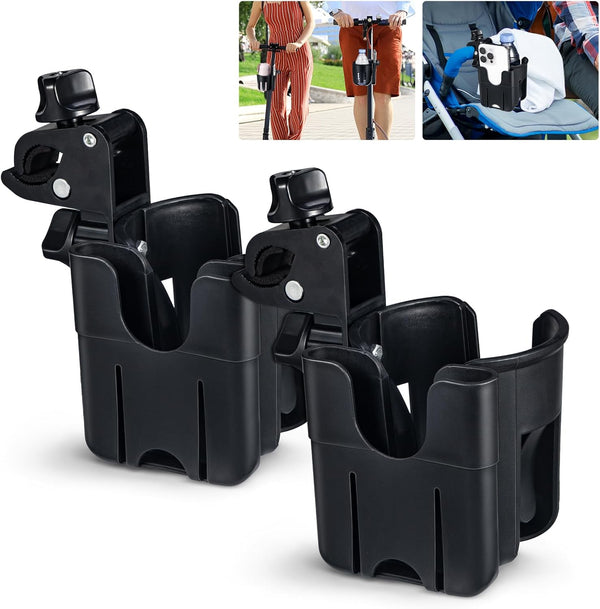Generic Stroller Cup Holder with Phone Holder,2-in-1 Cup Phone Holder Compatible with Uppababy