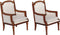 Wooden Dollhouse Armchairs, Set of 2, Dining Lounge Chairs for Miniature Furniture, 3 inch to 6 inch Dolls