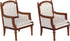 Wooden Dollhouse Armchairs, Set of 2, Dining Lounge Chairs for Miniature Furniture, 3 inch to 6 inch Dolls