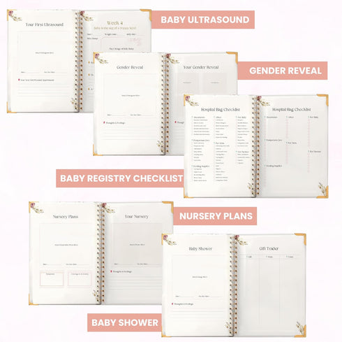 Virproj 3 Baby Memory Book for Gender Neutral, Timeless First Years Baby Book, Pregnancy Journal Memory Book