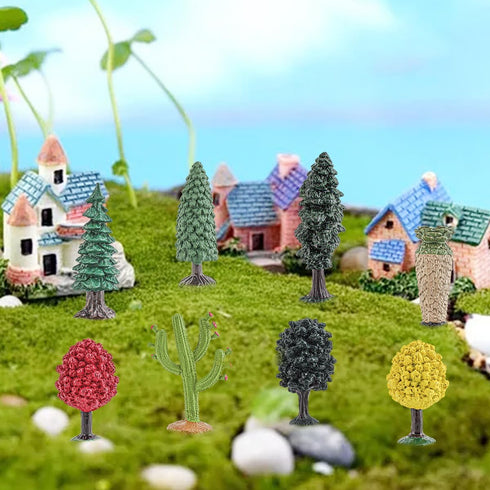 Set Realistic Plastic Trees Toys Plant Toy for Kids Sensory Bins Learning Toys Realistic Food Figurines School Projects