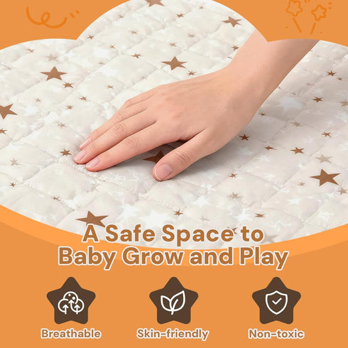 (47"x47" RongFa Teepee Tent Mat for Kids-Portable Children Play Tent Indoor Outdoor Padded Mat for Kids Play Tent Mat)