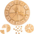 Tomaze Montessori Wooden Toy Clock - Educational Kit for Kids to Teach Time, Fractions, and Numbers